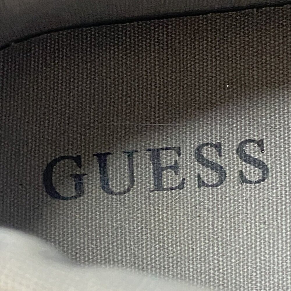 GUESS Women Sneakers Size 7M Silver Glitter Rhinestones High Top Lace Up S-1 - Picture 8 of 9